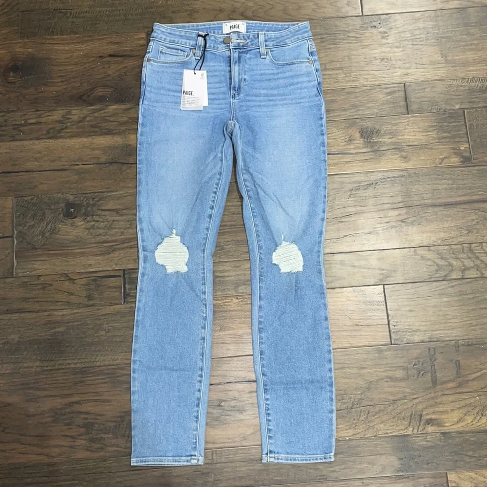 NWT PAIGE SKYLINE ANKLE PEG DENIM. SIZE 27. FREE HOLIDAY SHIPPING - Picture 1 of 9
